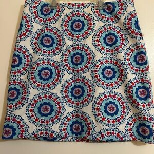 Talbots Red and Blue Mini Pencil Skirt. Women’s. Petite size 4